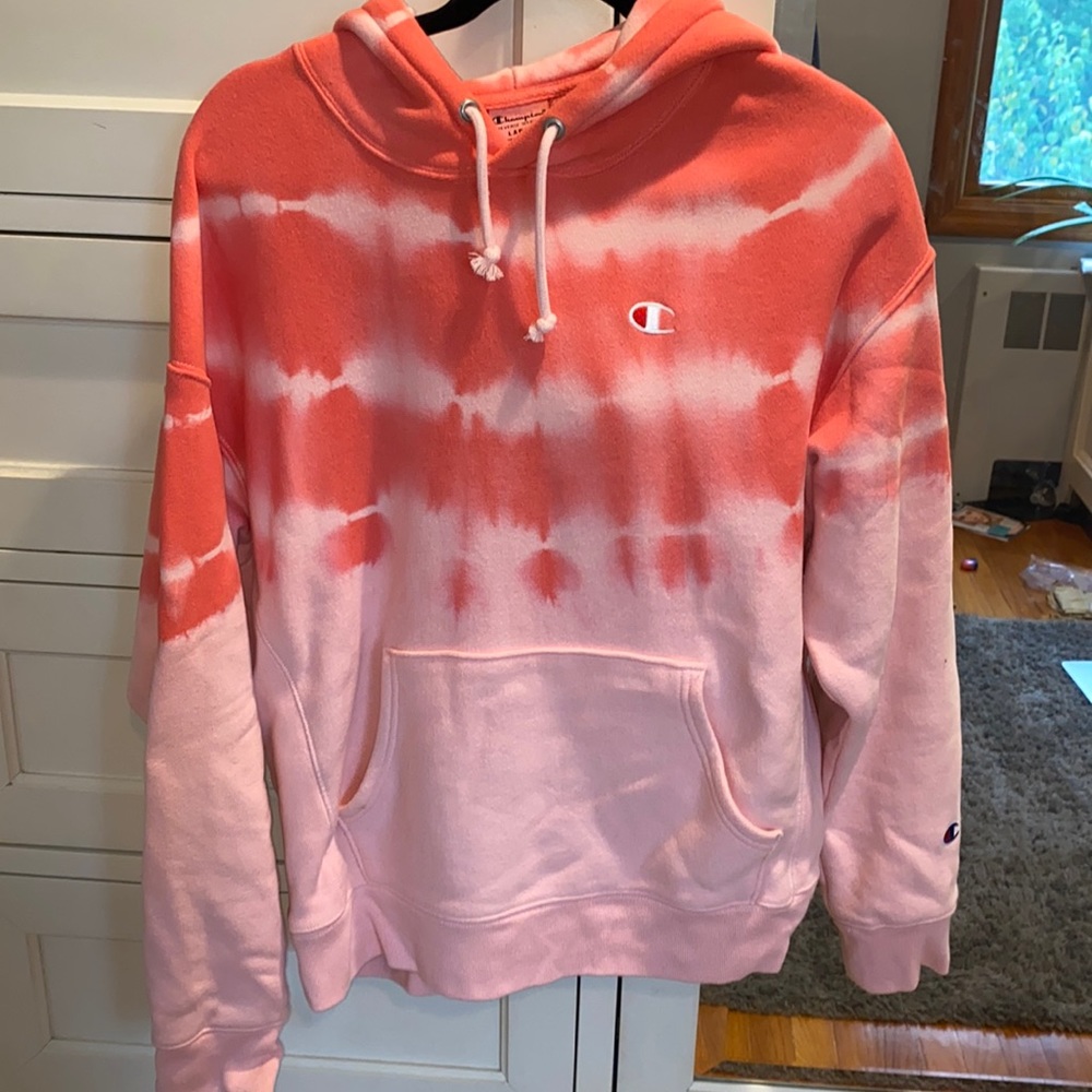 Champion Pink Tye Dye hoodie